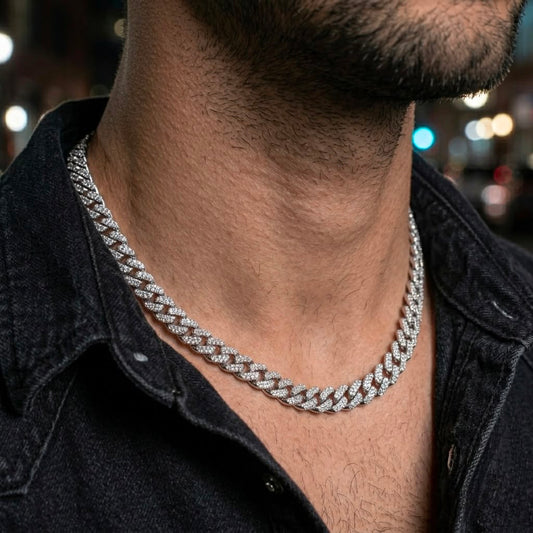 AERIK Iced Cuban Link Chain Necklace for Men – Premium Stainless Steel